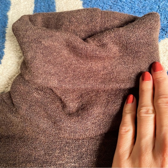 🤎 LILA KASS BROWN WOOL BLEND TURTLENECK LONG SLEEVE LOOSE FIT DRESS! - Picture 10 of 13